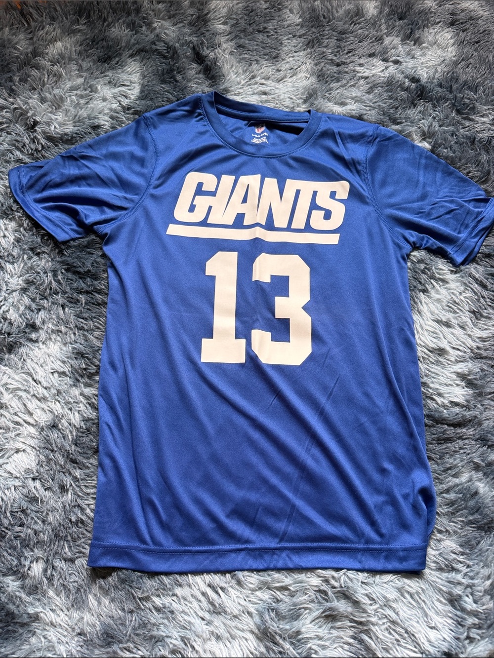 NFL Kids Blue Giants #13 Performance Jersey Top